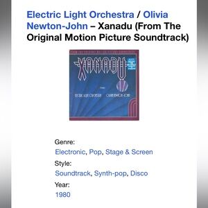 Xanadu Soundtrack Vinyl